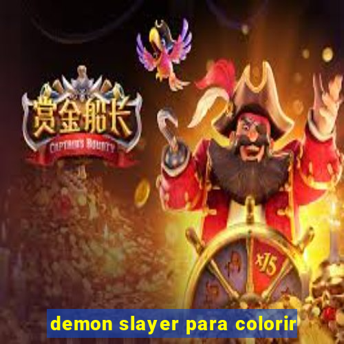 demon slayer para colorir